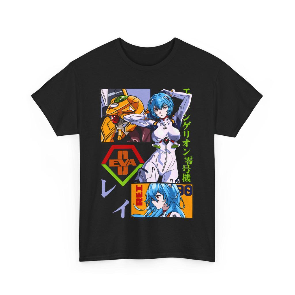 Camiseta Masculina Feminina Estampa Rei Ayanami Eva 00 Neon Genesis Evangelion Anime T-shirt Unissex Streetwear