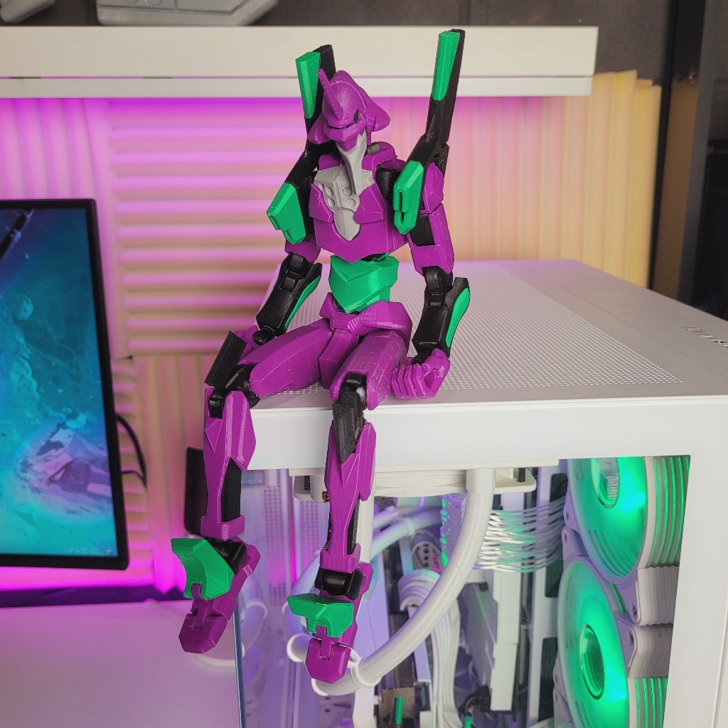 Neon Genesis Evangelion Eva 01 e EVA 02 Action Figure Articulado Boneco 28cm