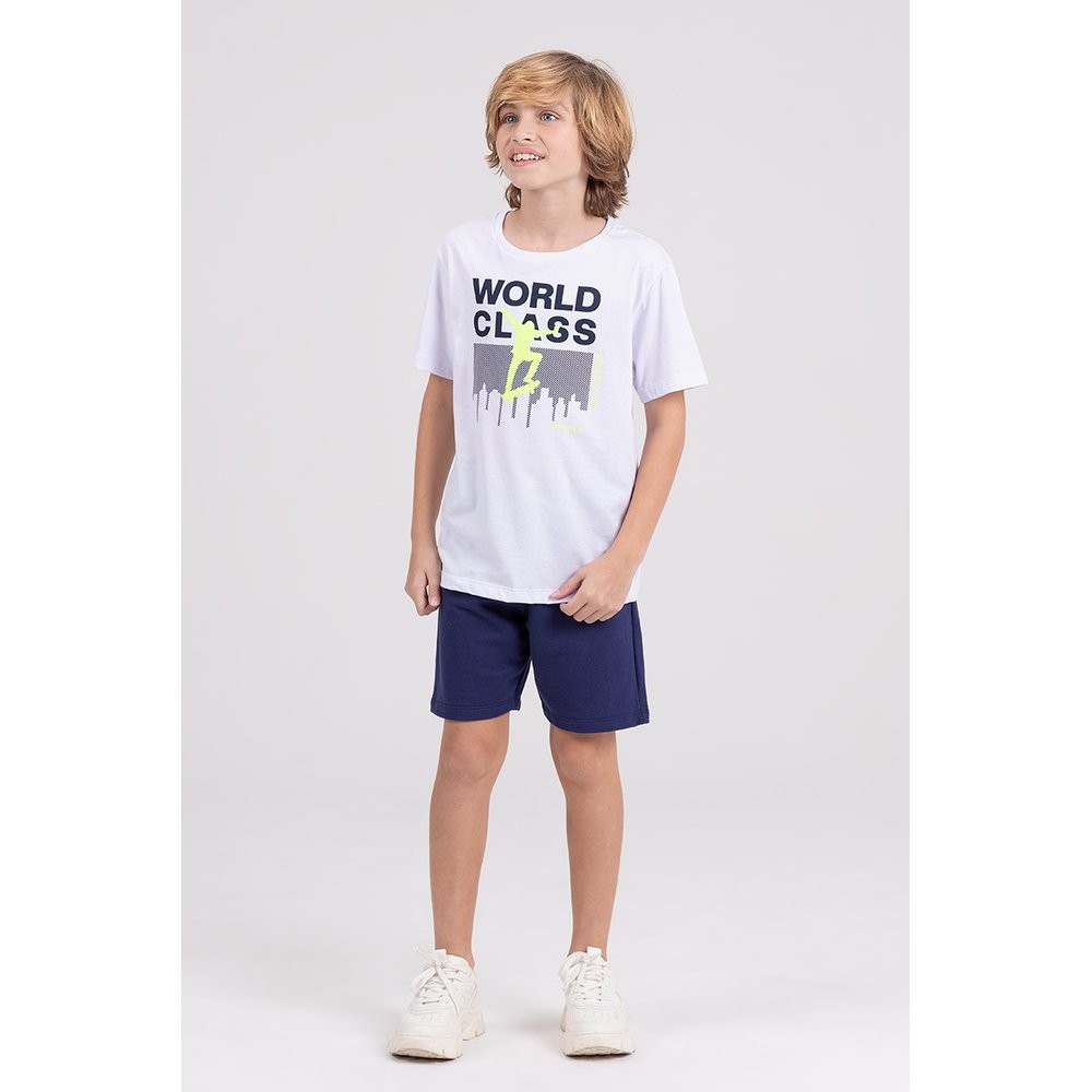 Conjunto Infantil World Class Branco