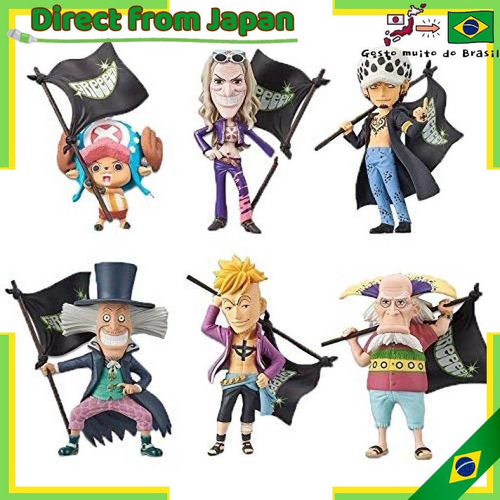 【direto do Japão】 One Piece World Collectable Figures -GReeeeN Special Assortment- Conjunto complet