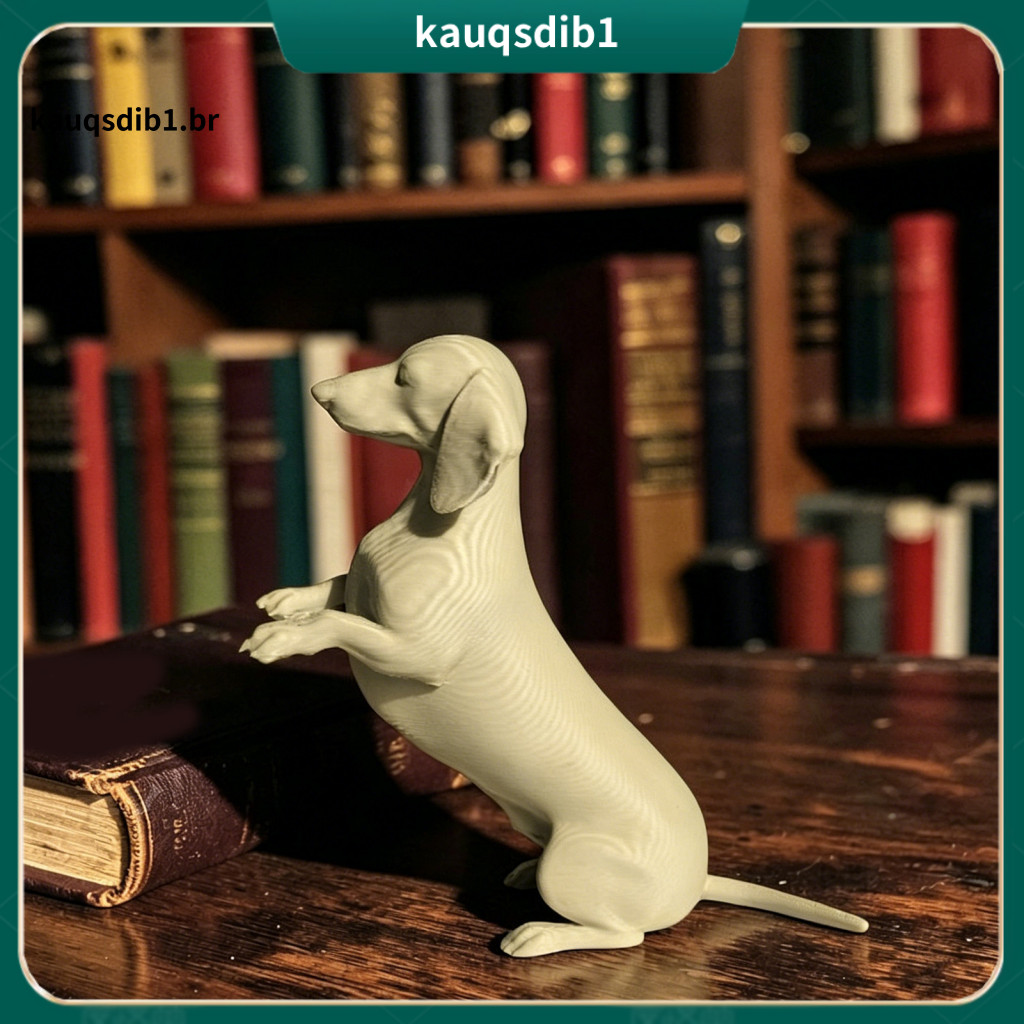 Dachshund Shape Decor Ornament 3d Printed Figurine Modern Mini Dog Sculpture Diy Colorable Cute Desktop Decoration Perfe