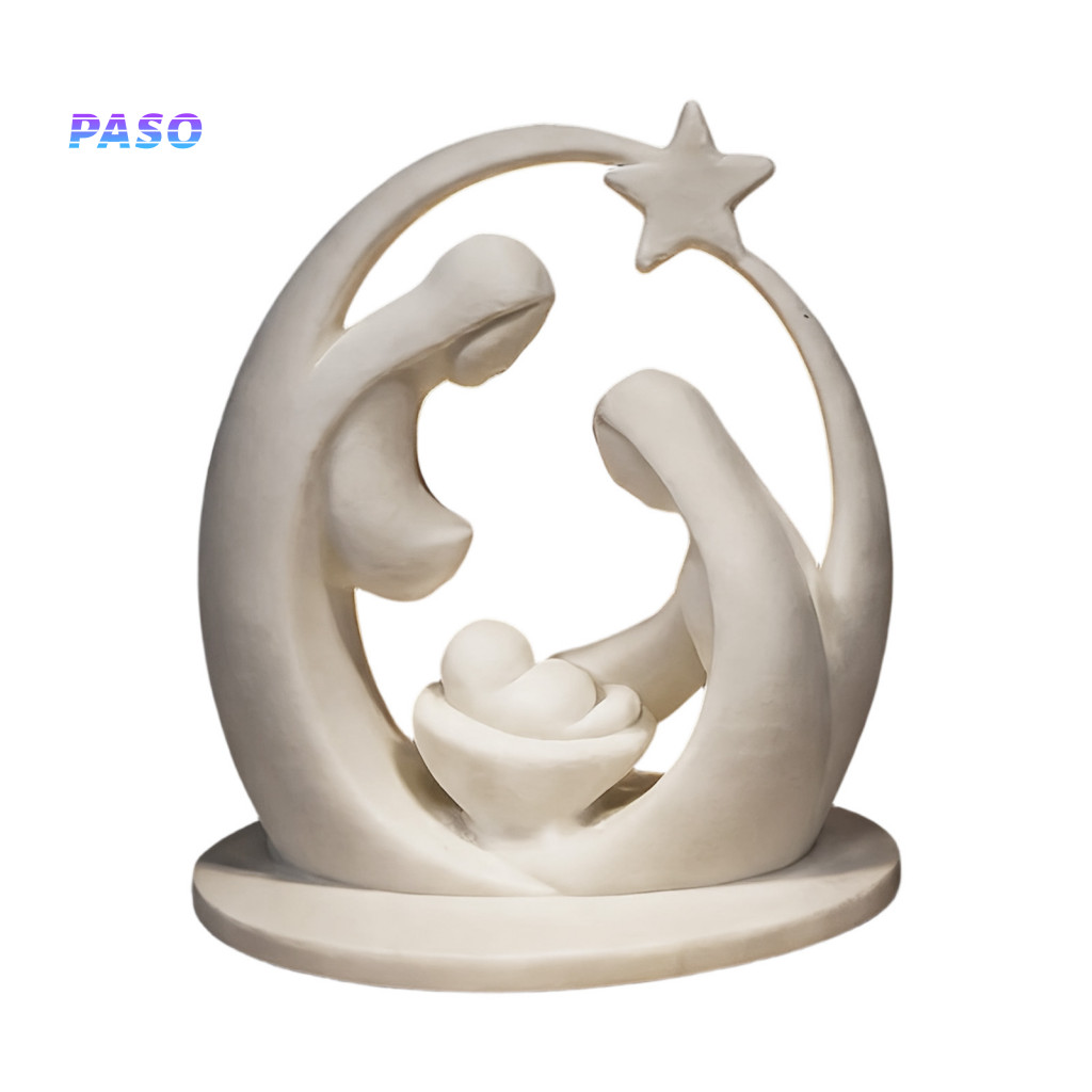 Christian Holiday Gift Abstract Sculpture 3d Printed Holy Family Christmas Ornament – Star Desktop Decoration for Fire