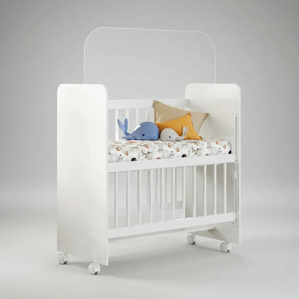 Berço Bedside Com Grade Móvel - Branco