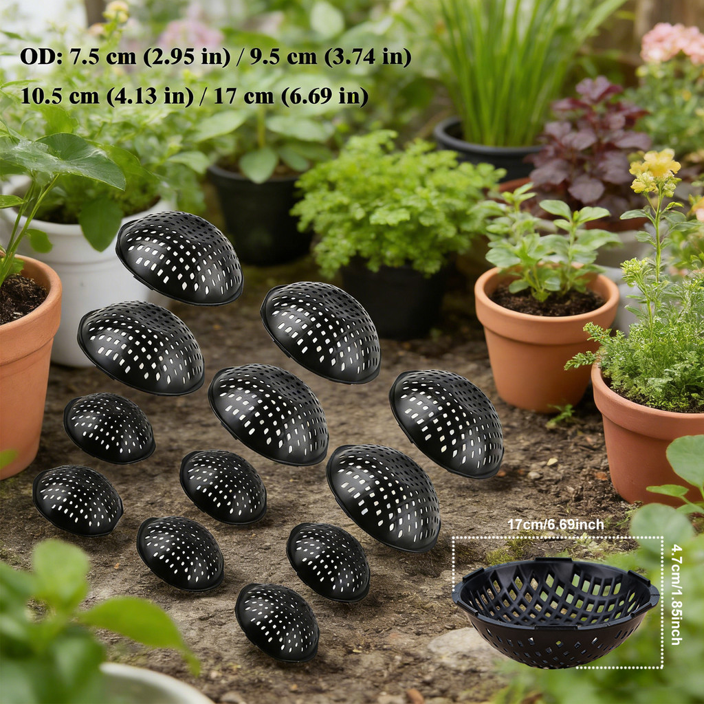 5-piece flower pot drainage mesh cover, round ventilation at the bottom, leak-proof plastic
