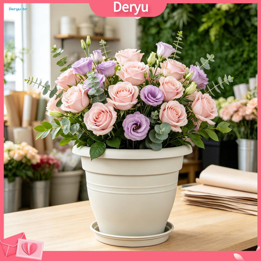 Modern Herb Planters for Home Garden Planter for Houseplants Lightweight Round Flower Pot with Drainage Holes – Indoor