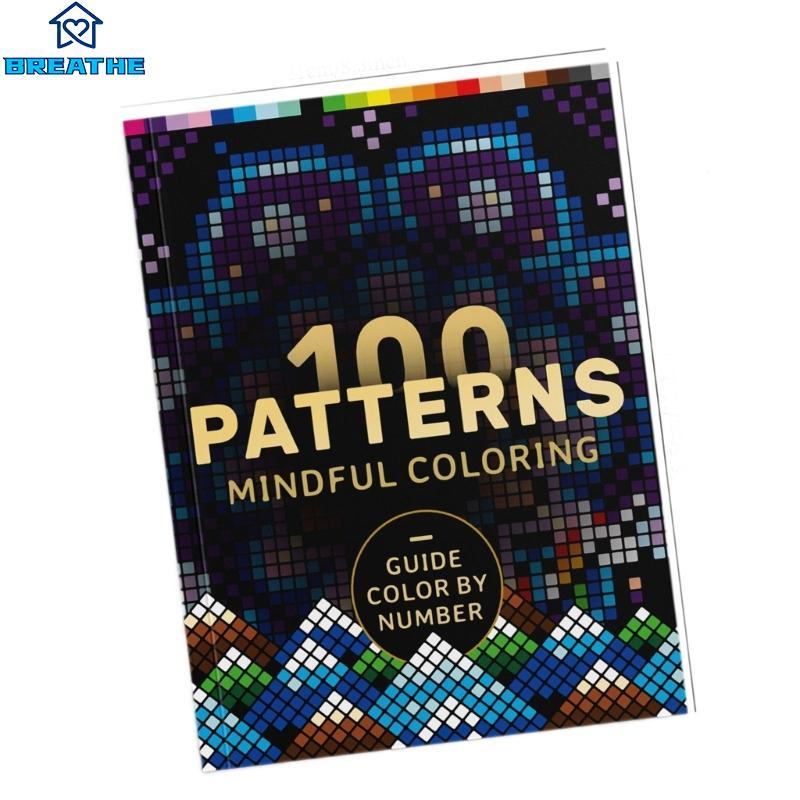Livro Para Colorir Adulto BREATH Guia Numérico E 204 Páginas Guiadas