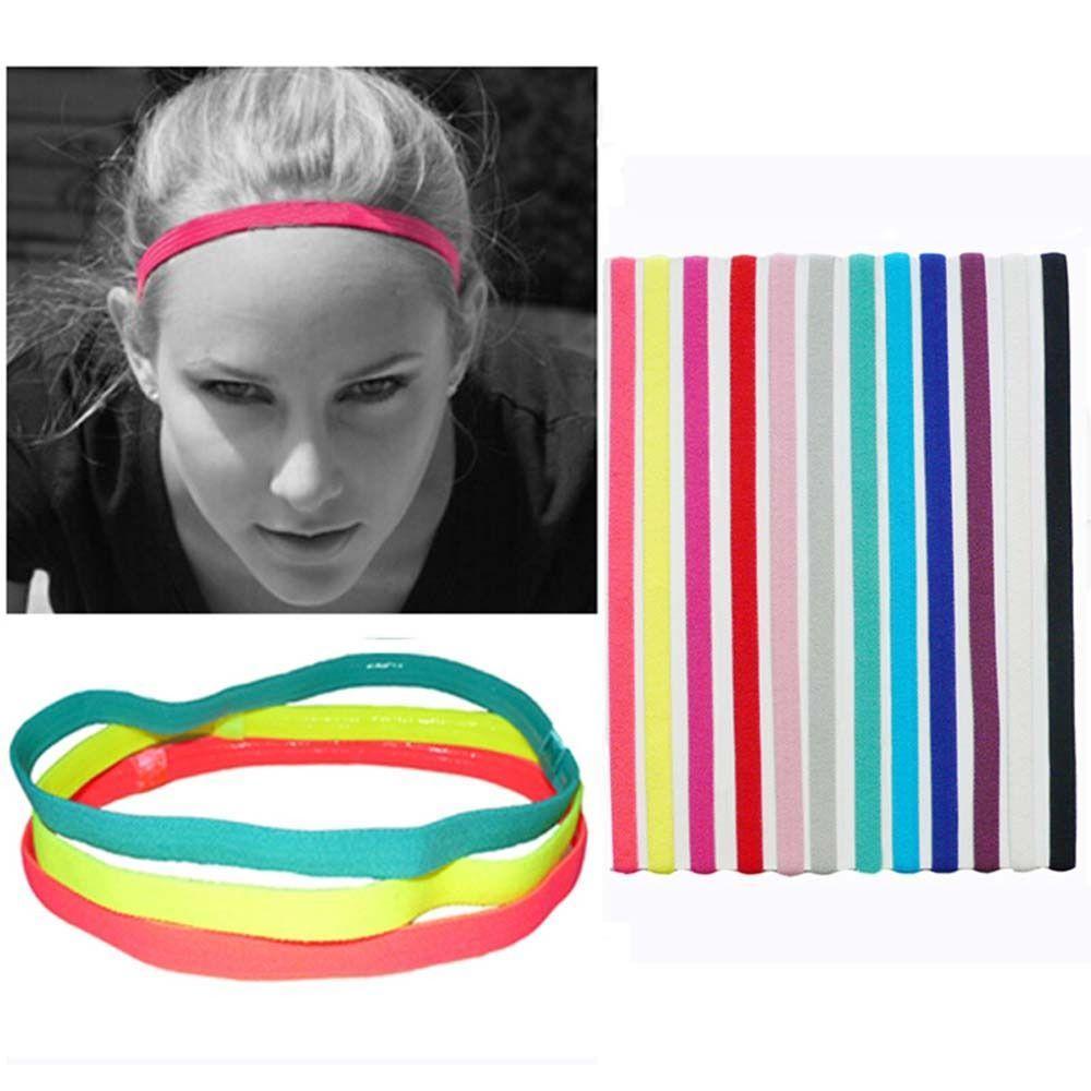 ZHDYEB Feminino Masculino Esporte Hairbands Antiderrapante Elástico Casual Moda Sigle Borracha Sweatband