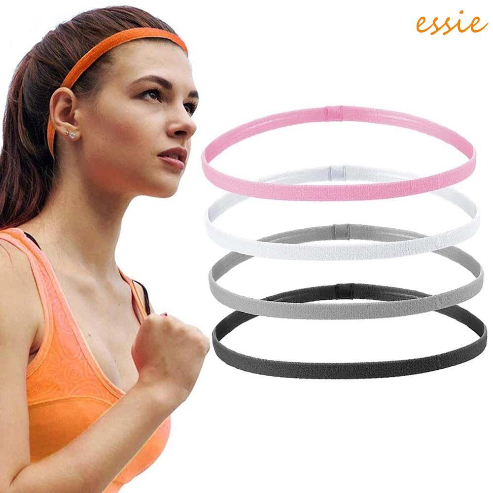 ESSIEBR Feminino Masculino Esporte Hairbands Antiderrapante Elástico Moda 10 Cores Sigle Borracha Sweatband
