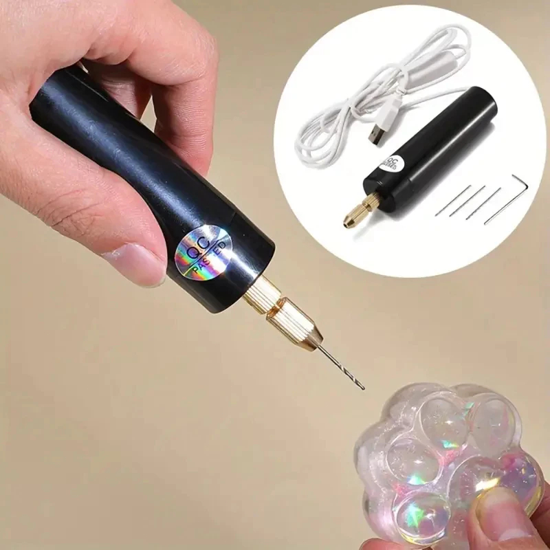 Kit de Mini Broca Elétrica Manual De 5V Com Rotativa Portátil Alimentada Por USB De Torção Utilizada Para Jóias De Resin