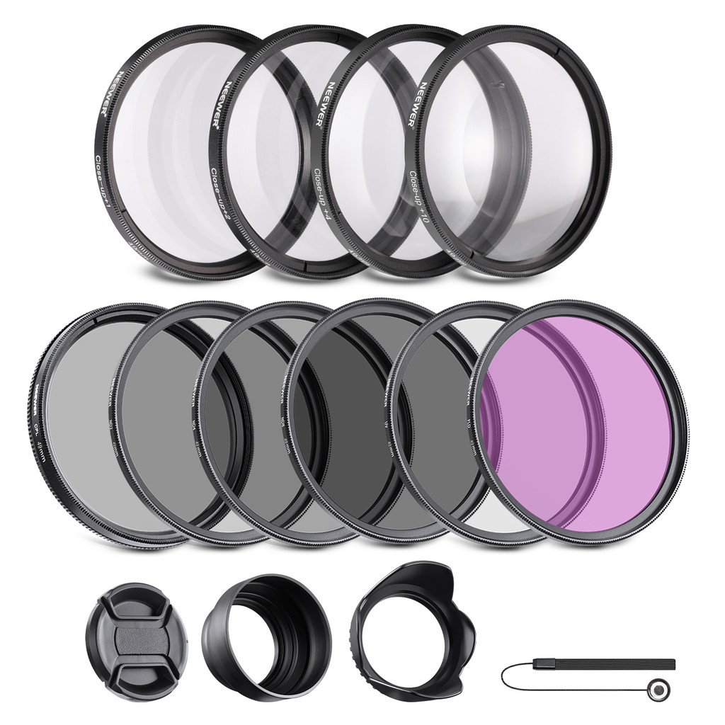 [10 filtros] NEEWER/NEEWER CPL Polarizador ND2/ND4/ND8 ND8 ND Filtro Lente fluorescente FLD Lente protetora UV Câmera SL