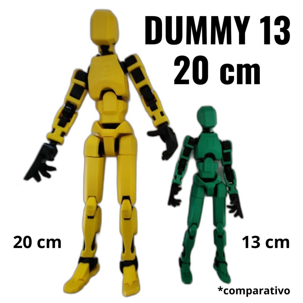 Kit 2 Bonecos Dummy 13 Articulado GRANDE 20cm + BRINDE- Brinquedo de menino Action Figure