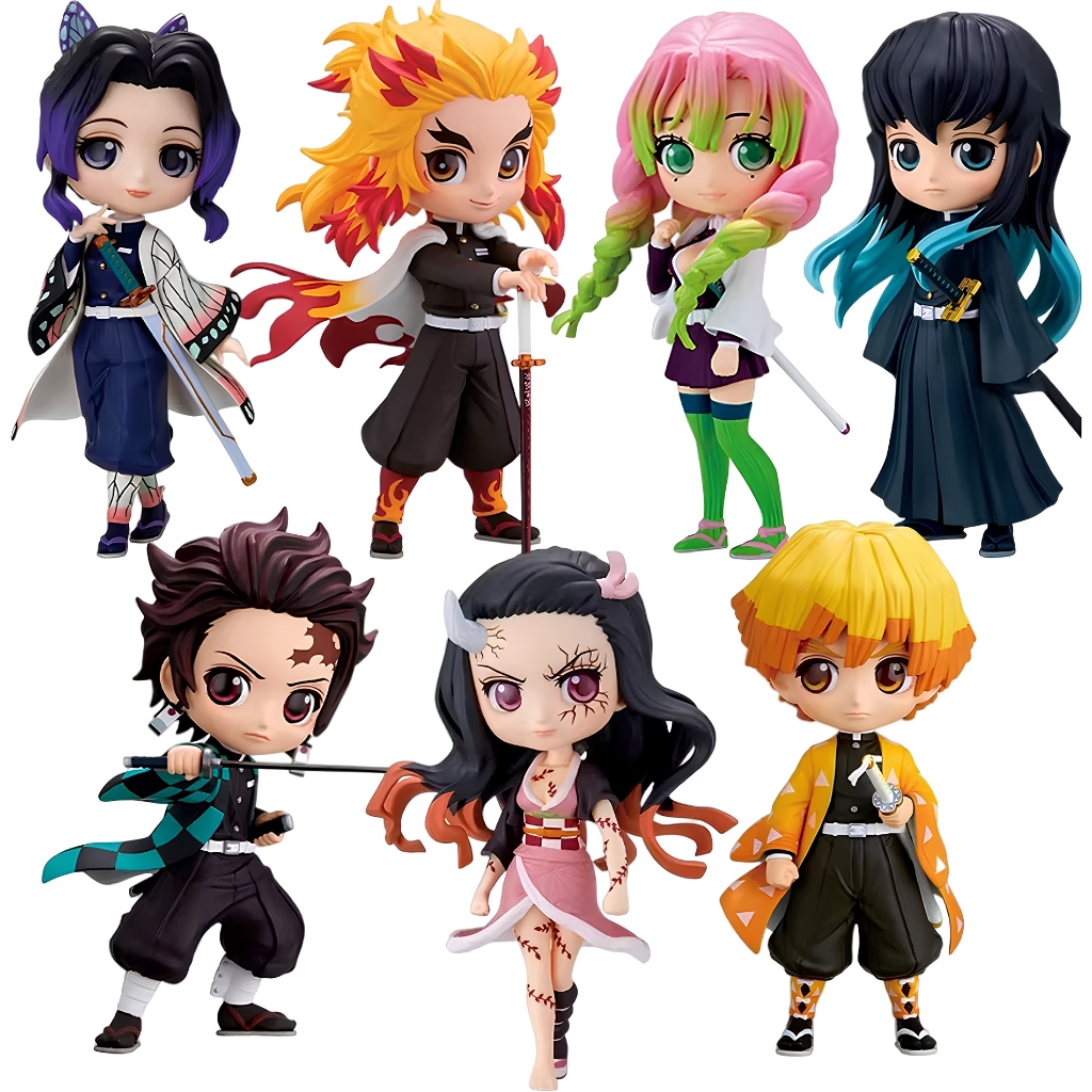 Demon Slayer Action Figure Kimetsu no Yaiba Para Coleção Action Figures Unidade Demon 14cm