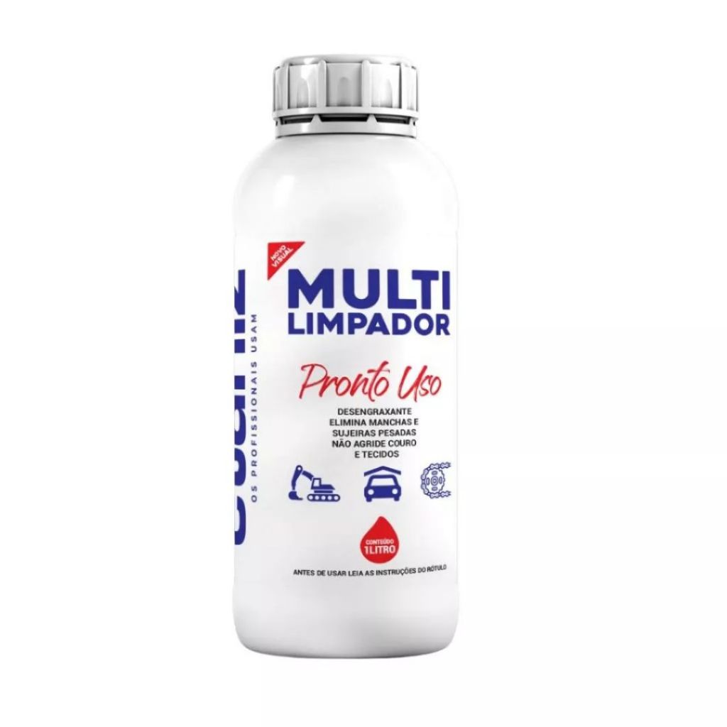 Multi Limpador Pronto Uso Etaniz 1L Desengraxante Tira Manchas Tecidos Couro Sofa E Carro