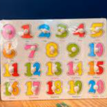 Montessori Toys Wooden Number Puzzle Peg Board For Ages 2~4