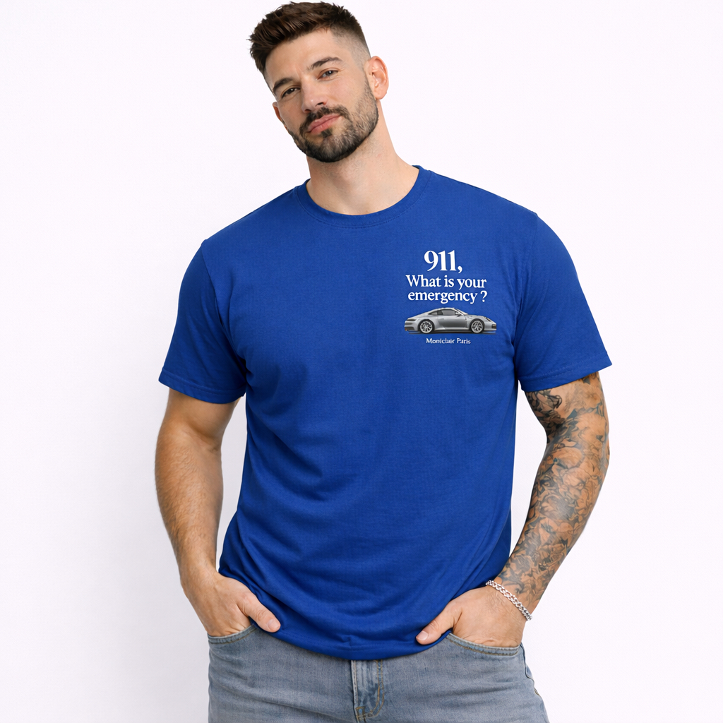 Camiseta Masculina Porsche 911 What Is Your Emergency 100% Algodão  Estampa Premium
