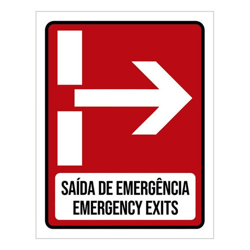 Placa Saida De Emergência Emergency Exit