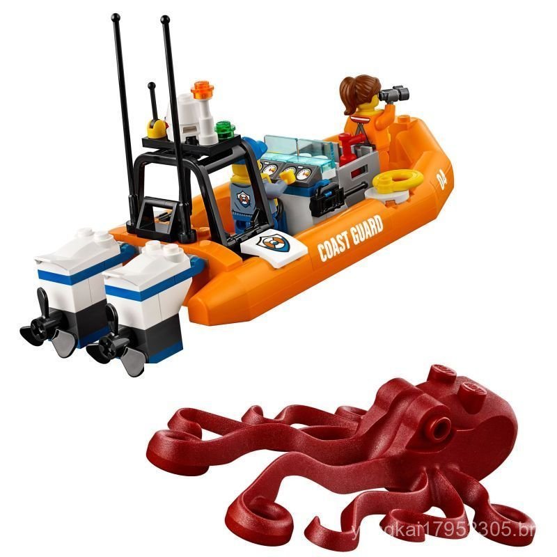 Compatível com o brinquedo de blocos de montar LEGO City Coast Guard Jeep Four-Wheel Drive Emergency Center Rescue 60165