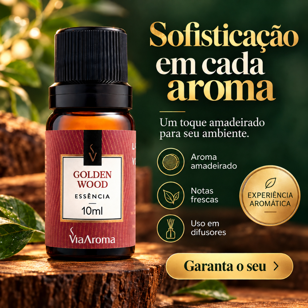 Essencia Via Aroma Golden Wood Classica 10ml