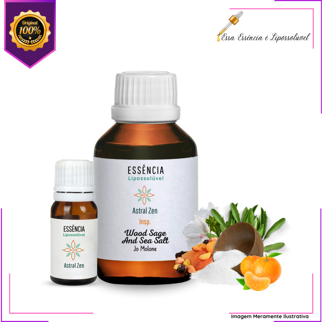 Essência Concentrada Wood Sage And Sea Salt Vollmens Para Aromatizador - Sabonetes - Velas - Perfumes
