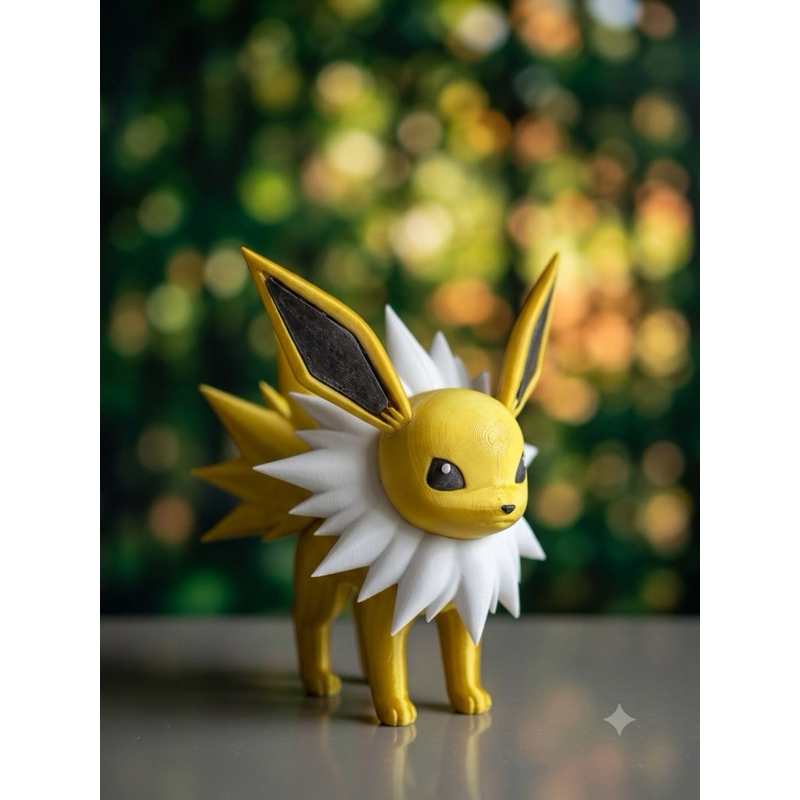 Jolteon Pokémon Decorativo Impresso em 3D – Colecionável Geek Anime