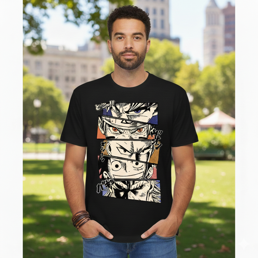 Camiseta de Algodão Naruto Camisa Anime Blusa Streetewar T-shirt Unissex