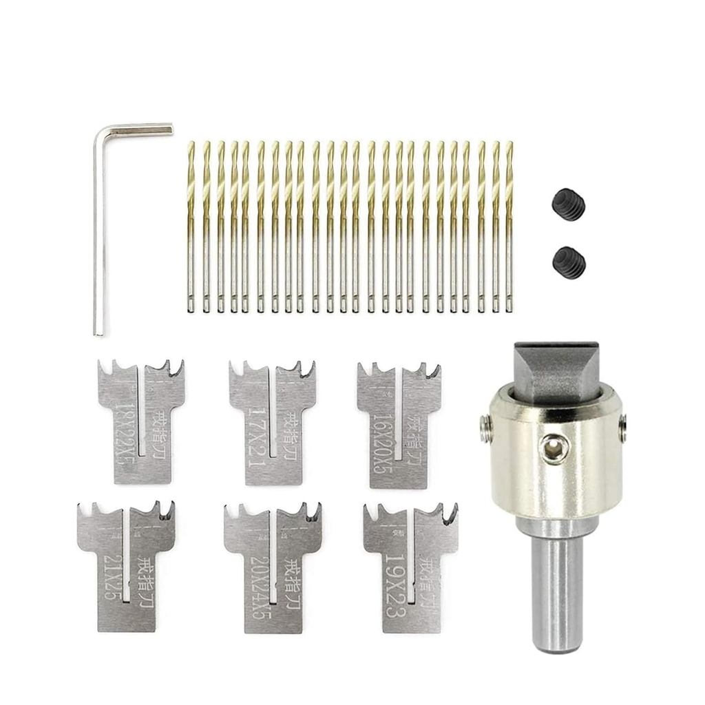 30 PCS Ring Drill Bit Set 16-21 mm Blades Wooden Ring Maker Steel Wood Bead Drill Bit for DIY Rings Making, Woodworking