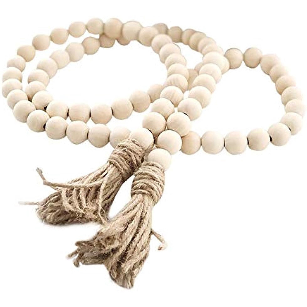 Mahjong Wood Bead Tassel Decoração De Casa Flores Oração Rural Boêmia Original De Madeira Pendurada