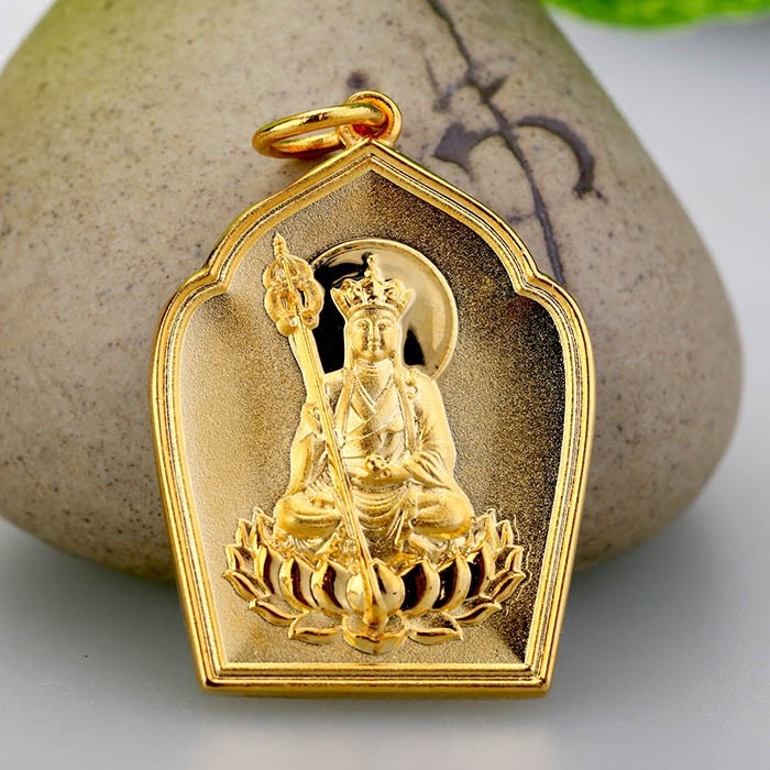 Loja Original de bronze Ksitigarbha Bodhisattva pingente banhado a ouro Real masculino feminino novo estilo frete grátis
