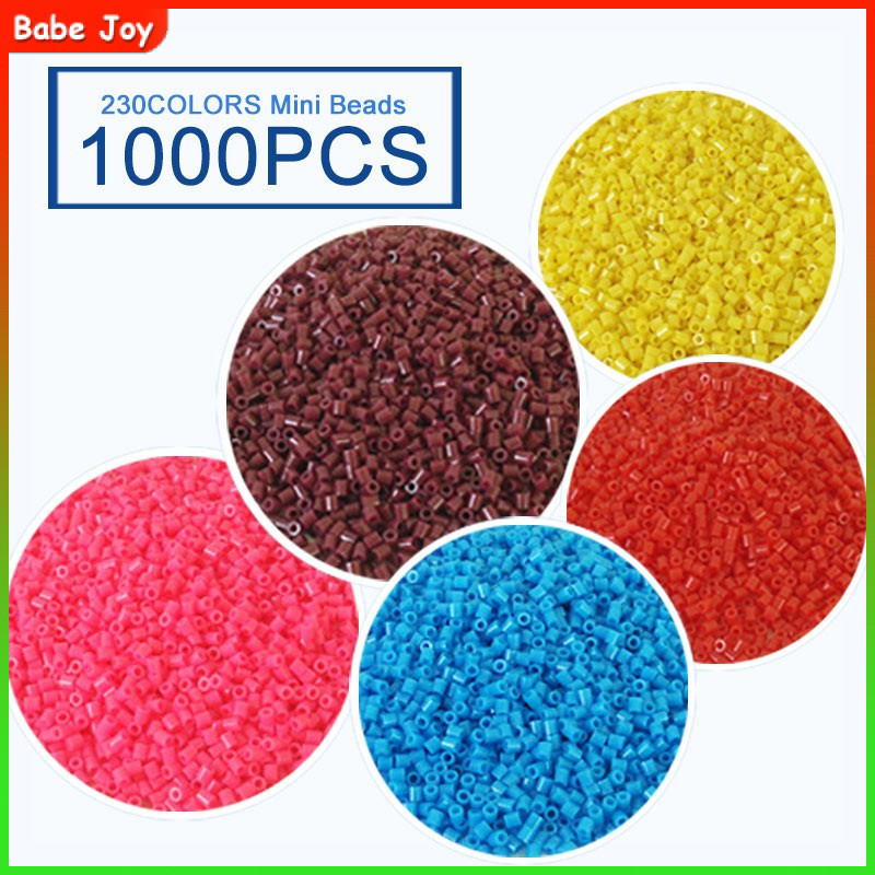 2.6mm Perler Hama Beads 1000 pcs Brinquedos educativos para crianças Mini contas DIY quebra cabeça