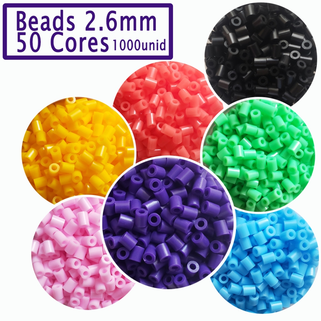 Combo de Pacotes de Hama Perler Beads 2.6mm 50 CORES (1000unid por pacote) Marca Artkal