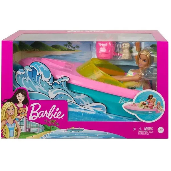 Barco Lancha Da Barbie E Pet Cachorrinho - Mattel Grg30