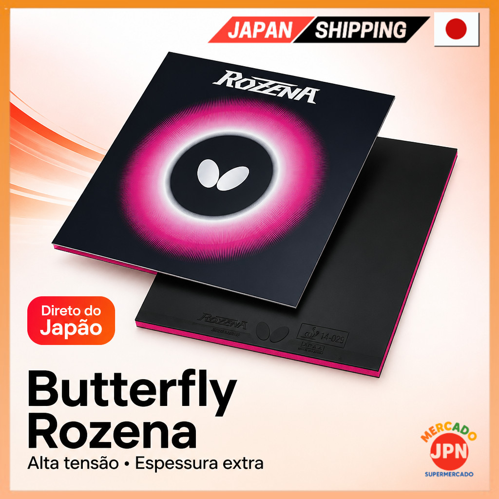 Butterfly Tenis de Mesa Borracha Rose na 06020 Preto Extra Espesso Direct from JAPAN