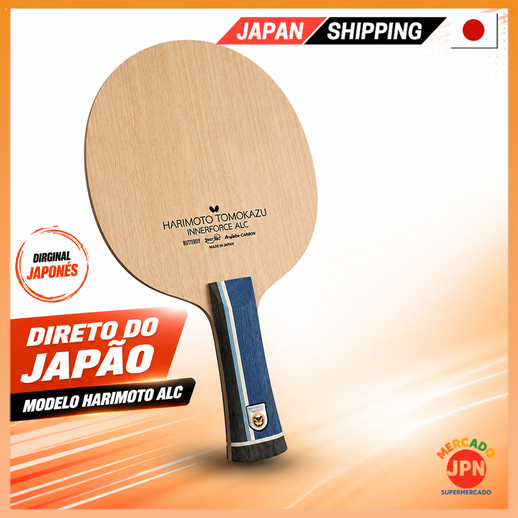 Butterfly Tenis de Mesa Raquete Tomokazu Harimoto Model Innerforce ALC Shakehand A Direct from JAPAN