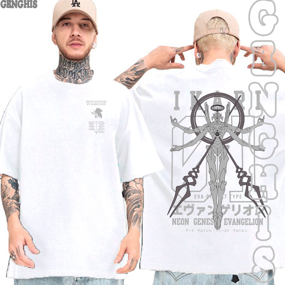 Camiseta Neon Genesis Evangelion Shinji Ikari Anime Mangá Camisa Basica e Oversized Algodão