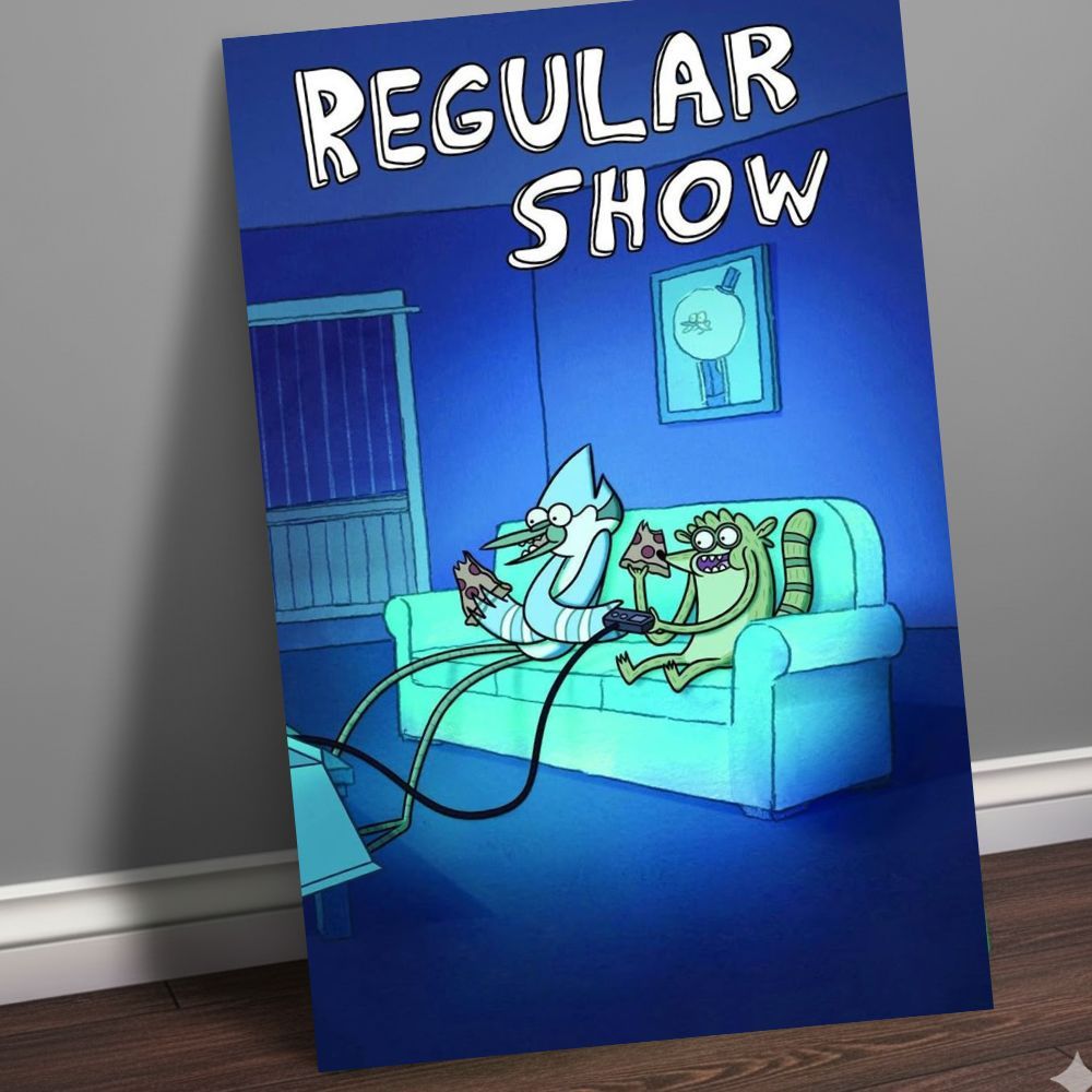 Placas |  Quadros decorativos | APENAS UM SHOW | 20x28 cm | Poster Desenhos Cartoon | Regular Show