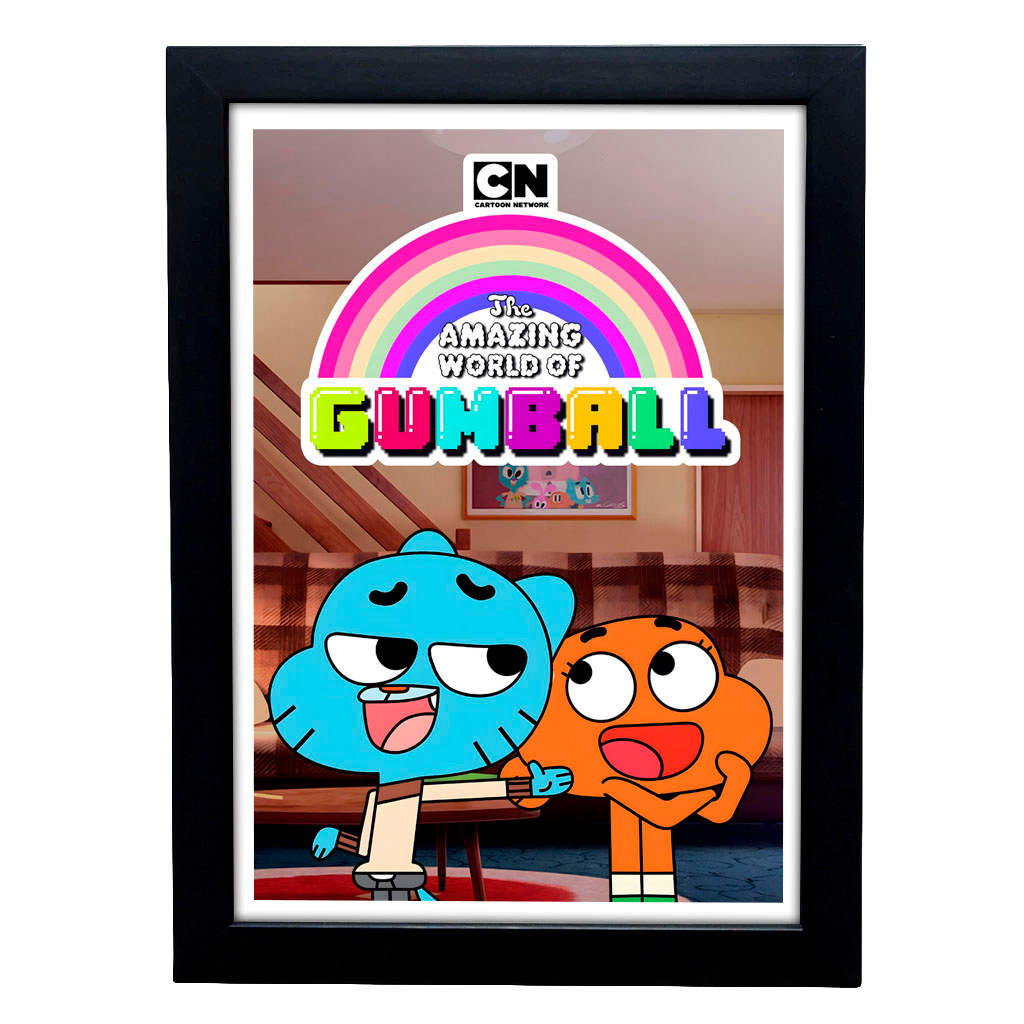 Quadro Gumball e Darwin Cartoon Network Decorativo Poster A3