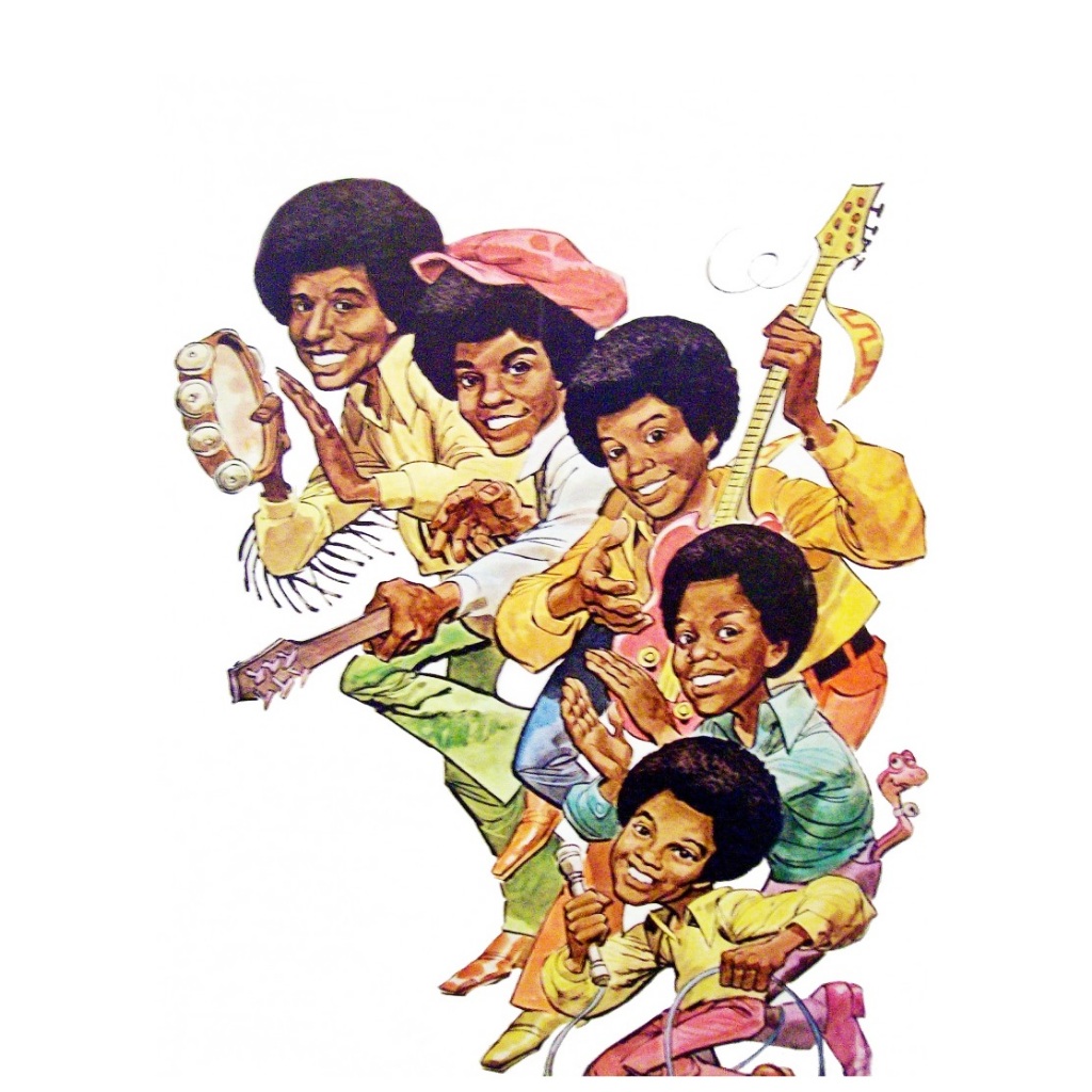 Pôster retrô  -   The Jackson 5ive Cartoon  -  Decora  -  33 Cm X 48 Cm