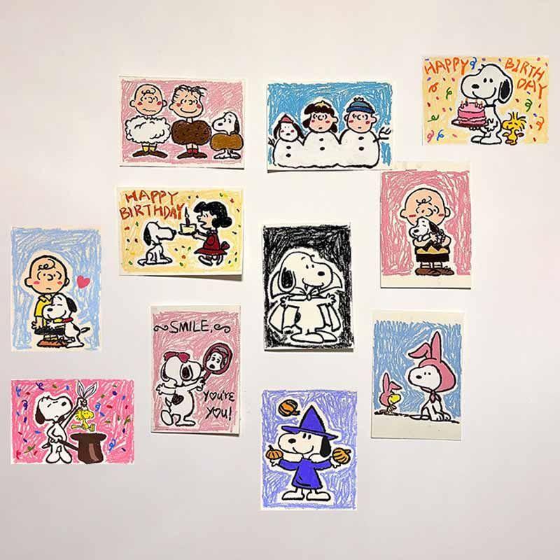 Snoopy Cartoon Poster influenciador foto fundo decoração de parede adesivo decoração do quarto dormitório adesivo de par