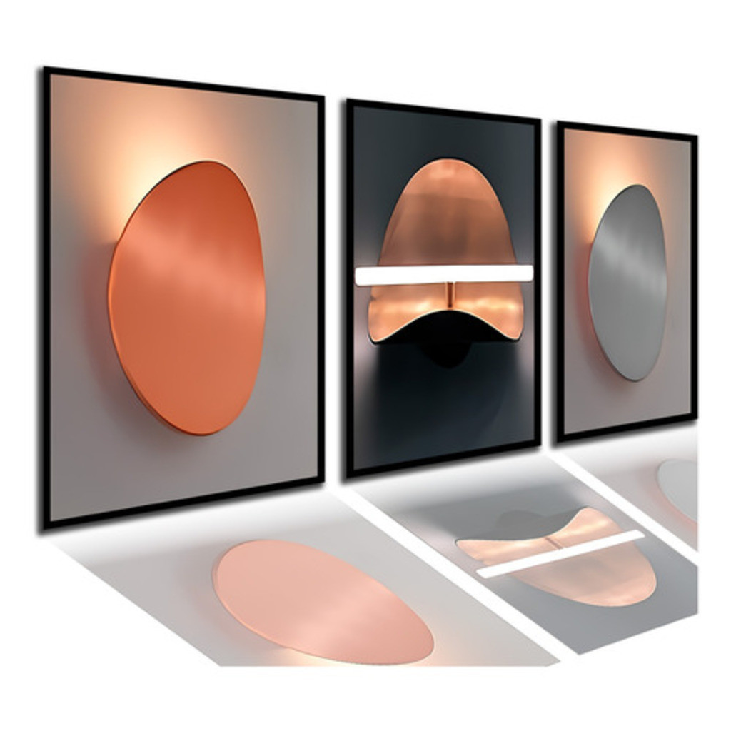 Kit 3 Decorative Frames Geometric Art Abstract Nordic Room top