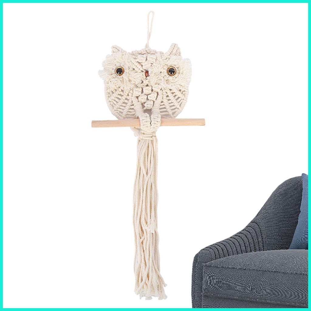 Pingente Boho Woven Owl Bohemian Shape Pendant Para Wall Arts Home Macrame Tapestry Decorações A Pinça Do Dormitório