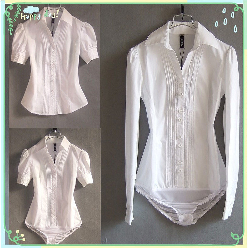 Versão coreana primavera verão senhoras camisas de manga curta profissional Wear Workwear branco camisas de negócios mod