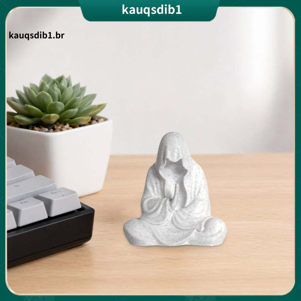 Spiritual Room Buddha Figurine 3d Printed Decor Faceless Statue for Meditation – Sitting Sculpture for Desk Shelf Deco