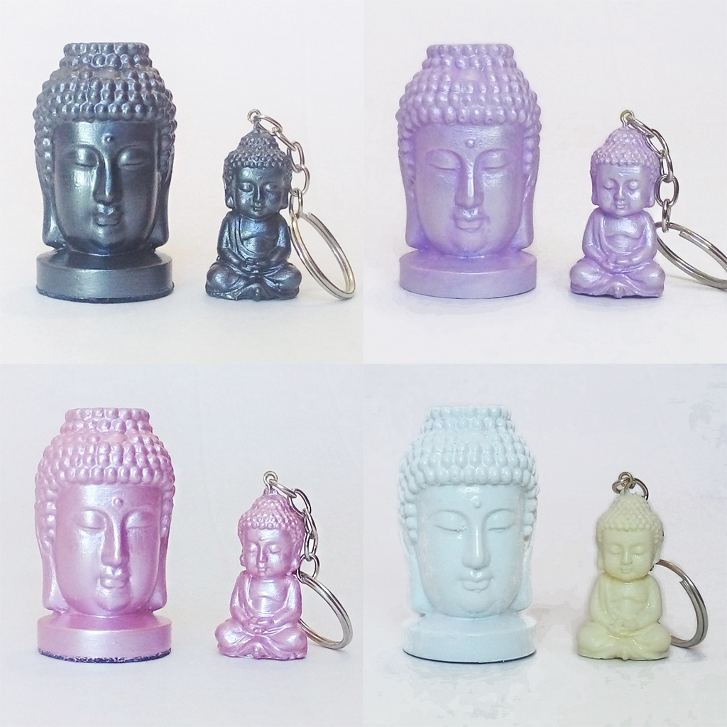 Kit Estátua De Buda + Chaveiro Buda, Estátua Decorativa, Buddha Estátua