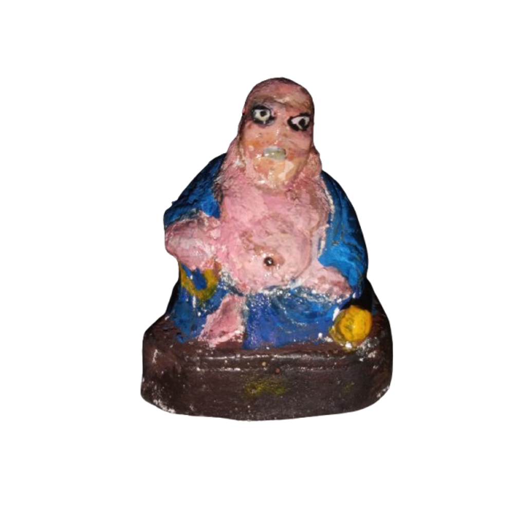 Imagem Buda Da Sorte Budismo Artesanato Budista 5 Cm Gesso