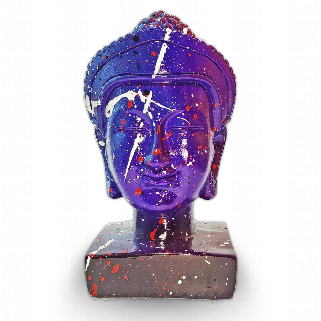 Buda - Estátua De Gesso - Pintura Multicolorida Exclusiva - Buddha
