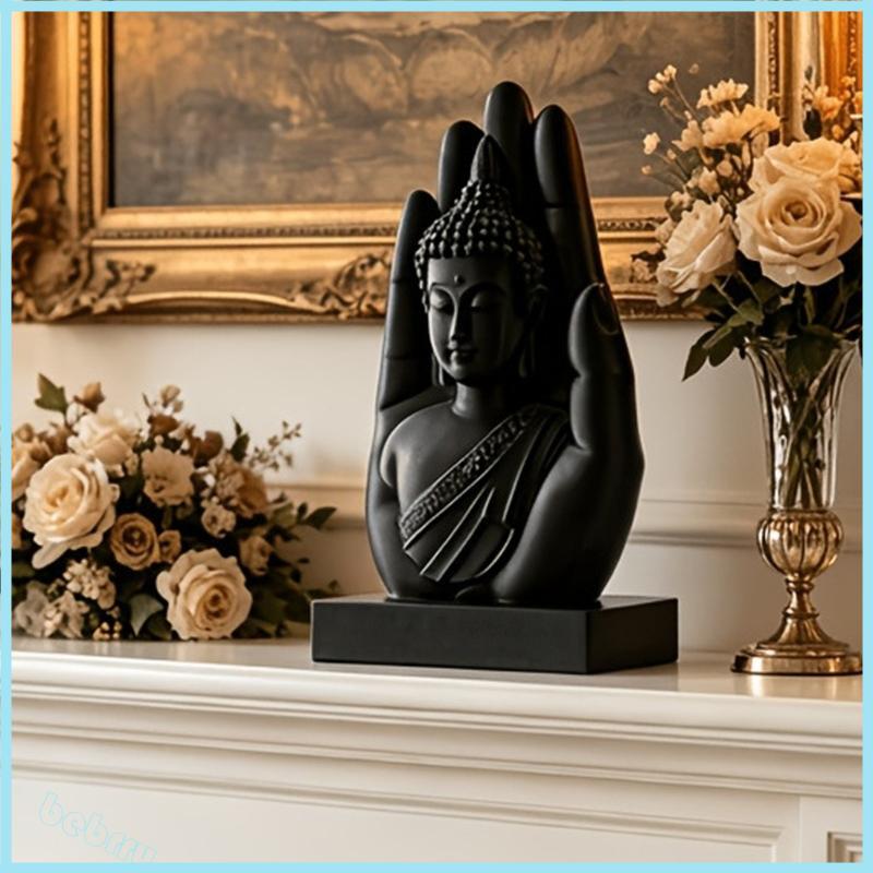 Err Palms Buddhas Accent Base Integrada E Mão Escultural
