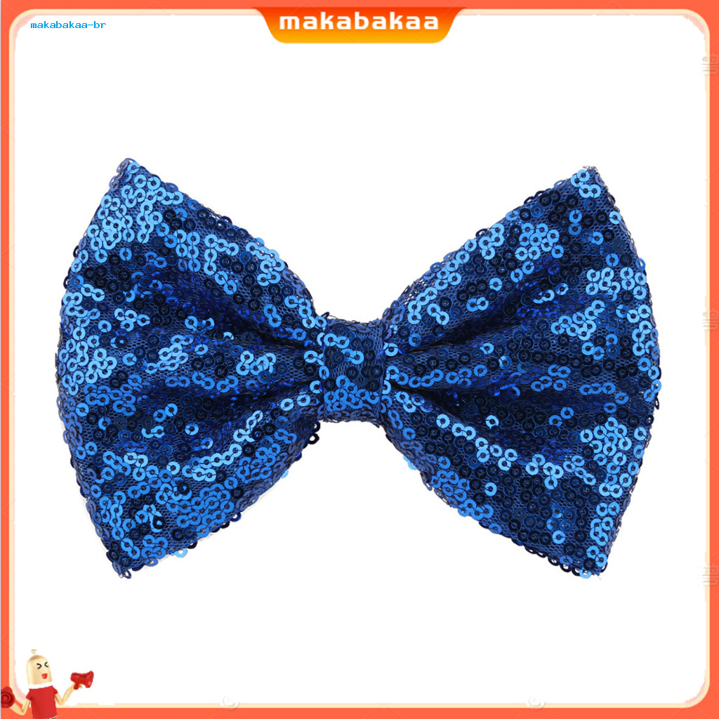 Hairpin Safety Corner Clip with Burr-free Metal Spring Bow Shape Shiny Sequin Decoration Sparkling Hair Accessory for Ch