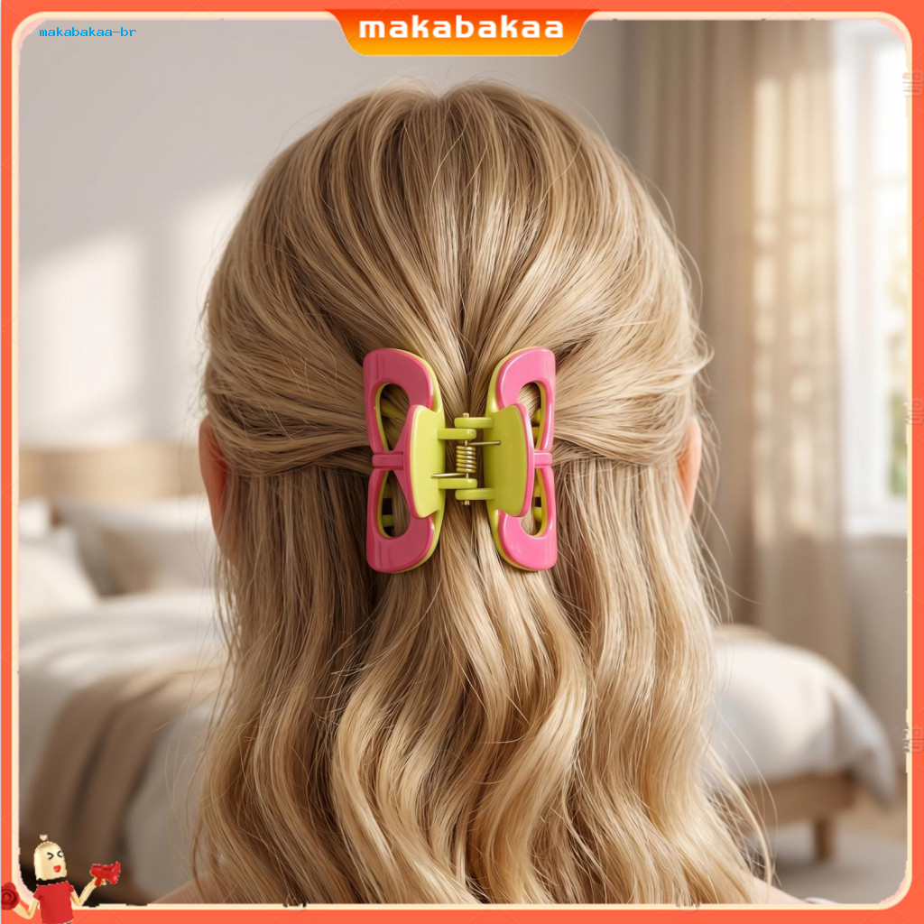 Hair Claw Clip Bow Shape Anti-slip Hairpin for Women Girls Strong Grip Back Head Accessory Multiple Colors Stylish and V