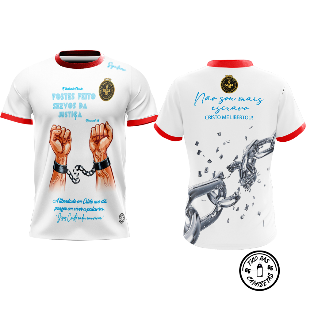 CAMISETA EVANGELICA FOSTES FEITO SERVOS DA JUSTIÇA Cod. 870