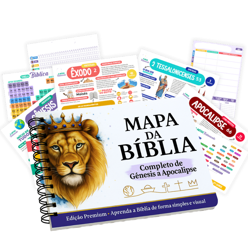 Panorama Bíblico Completo Caderno Didático Bíblia Apostila Estudo Mapas Mentais Gênesis a Apocalipse